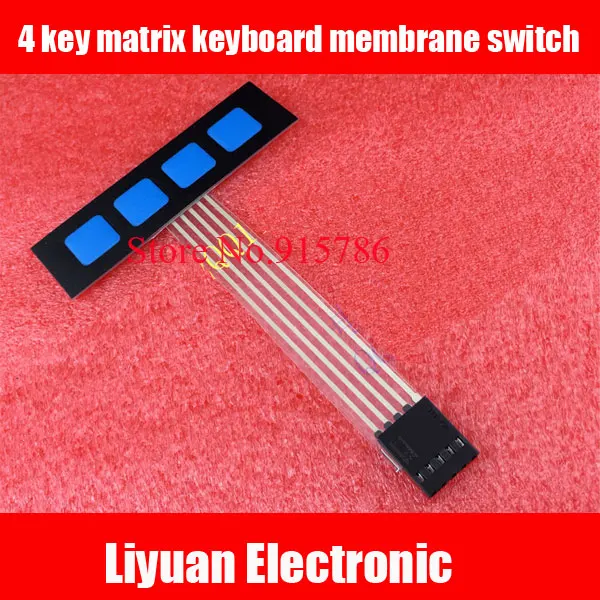 4 key matrix keyboard membrane switch/ No word switch / button control panel SCM extended | Электронные компоненты и