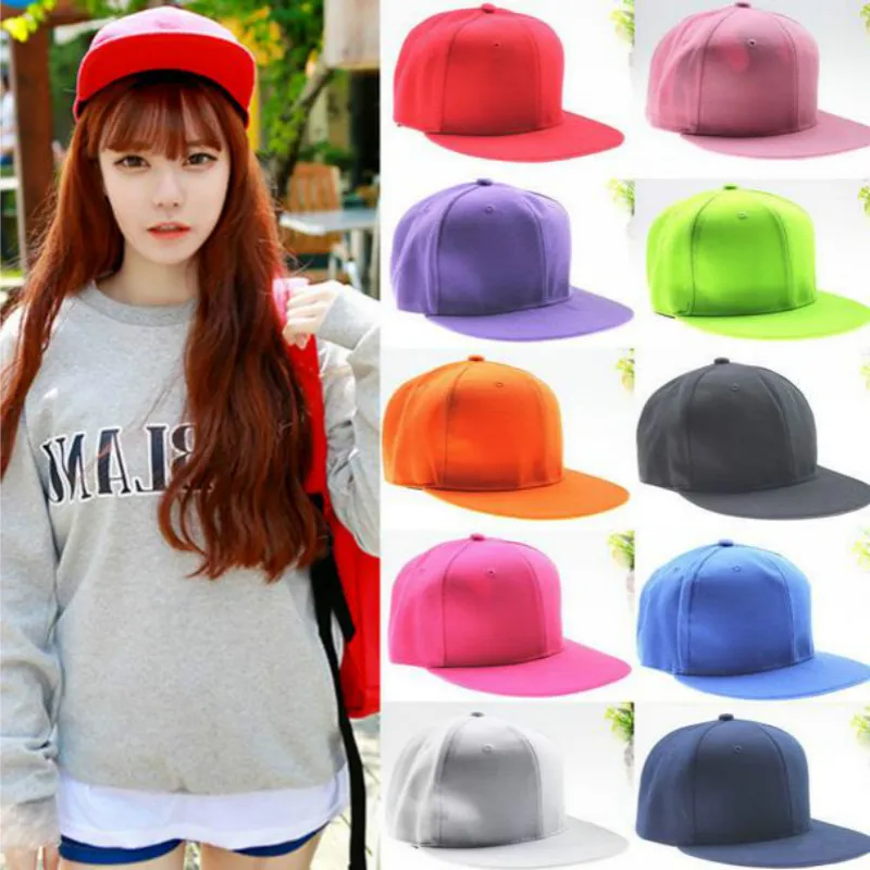 

6Colors Unisex Plain Sun Visor Baseball Cap Hip-Hop Adjustable Snapback Peak Hat Visor Cotton Flat Cap Solid Color Casual Hats