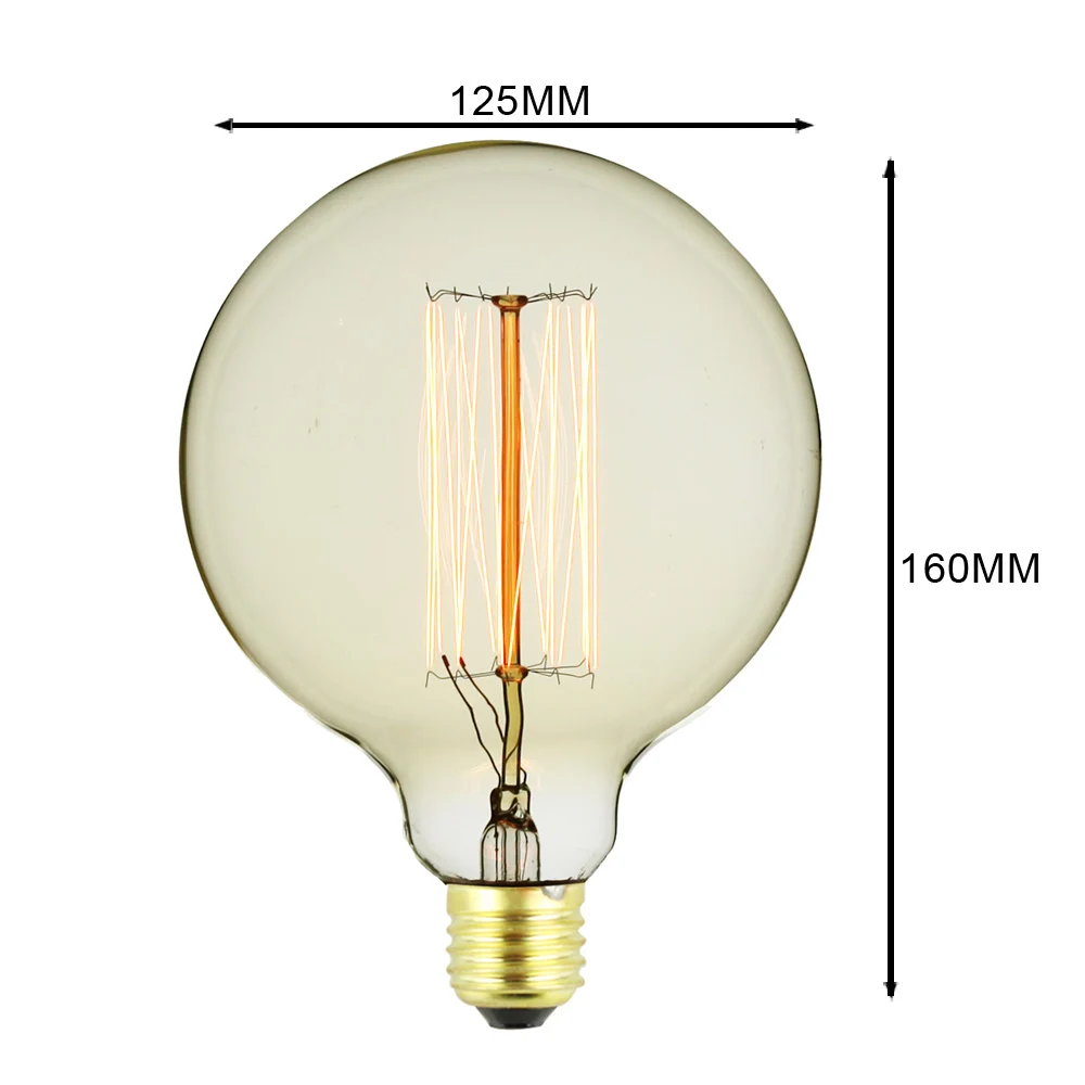 G125 потолочный светильник s 40 Вт, светильник с карбоновой нитью, лампочка эдисона, Подвесная лампа, Ретро лампа, внутреннее освещение - Цвет: G125 Squirrel Cage