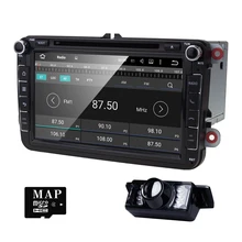 Pure Android 5.1 1024*600 HD 8″ Capacitive Screen Car DVD Player for Octavia Fabia Praktik VW GPS Navigation with Two way Canbus