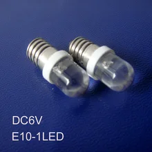 Высокое качество 6 v led E10 Предупреждение лампы, 6,3 v E10 светодиодные индикаторные лампочки, E10 6 v светодиодные лампы, led E10 сигнальных огней 1000 шт./лот