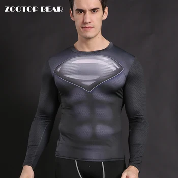 

Superman T-shirts Men Crossft Clothing Compression shirts Superhero Costume Bodybuilding Tops Male New Design Tees ZOOTOP BEAR