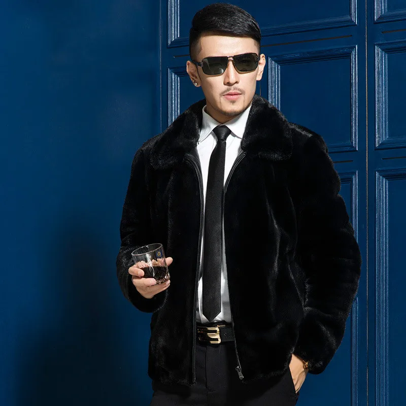 Casaco Masculino мужские зимние осенние пальто из искусственного меха повседневные