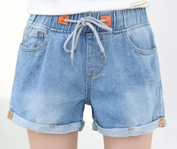 Новинка года; женские летние модные Свободные повседневные и популярные джинсовые шорты с высокой талией; дешевая ; b1986 - Цвет: light blue