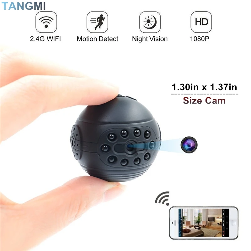 

1080P HD Wifi IP Mini Camera Wireless Spherical Body Camcorder IR Night Vision Motion Detection Mini DV DVR Voice Video Recorder