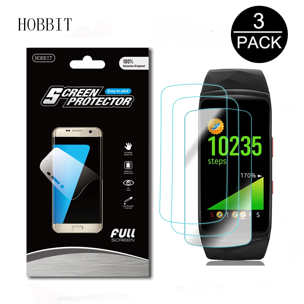

3Pack For Samsung Gear Fit 2 Pro Fit2 Pro Full Coverage Soft TPU Screen Protector Explosion-Proof watch band Smart Watch Film