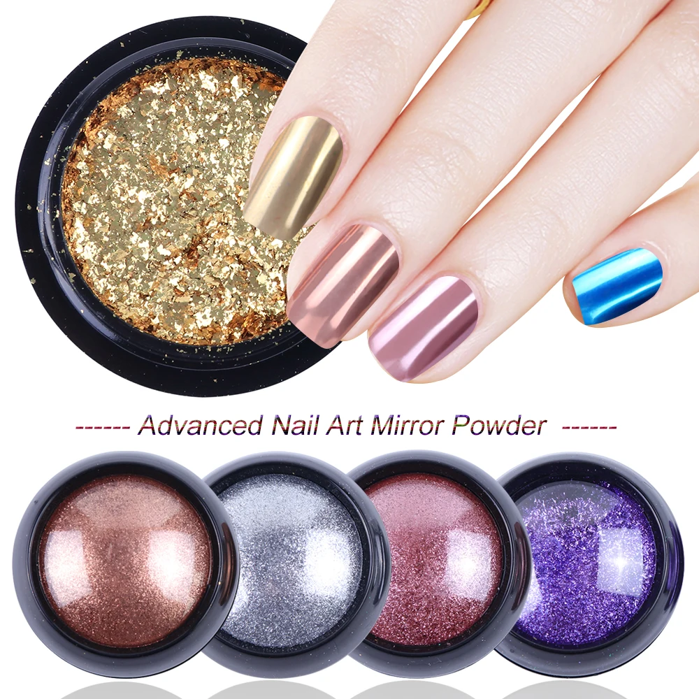 

0.3g Rose Gold Pearl Nail Mirror Powder Glitter Maggic Mirror Effect Holographic Nail Gel Polish Manicure Nail Art Design LA916