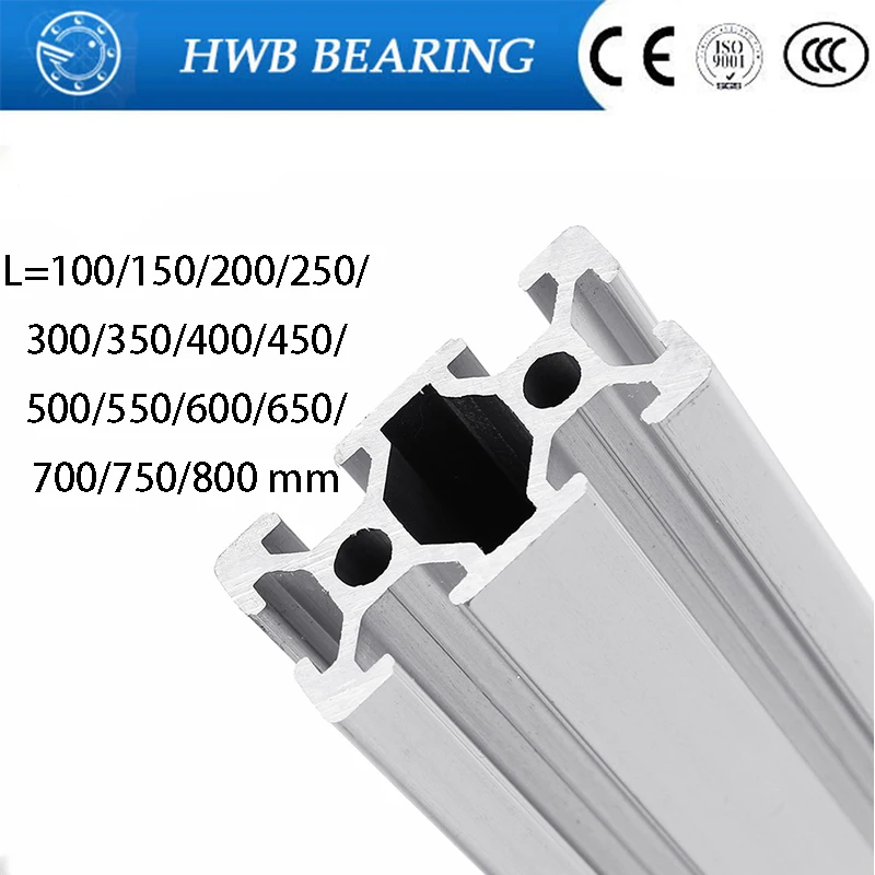

3D Printer Parts 2040 L=100~800 mm Aluminum Profile European Standard Anodized Linear Rail Aluminum Profile 2040 Extrusion