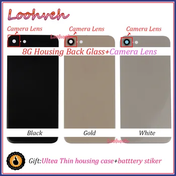 

10Pcs/lot OEM For iphone 8 8G 8Plus Battery Cover Rear Door Chassis Frame Back Housing cover Glass + Camera Frame Lens