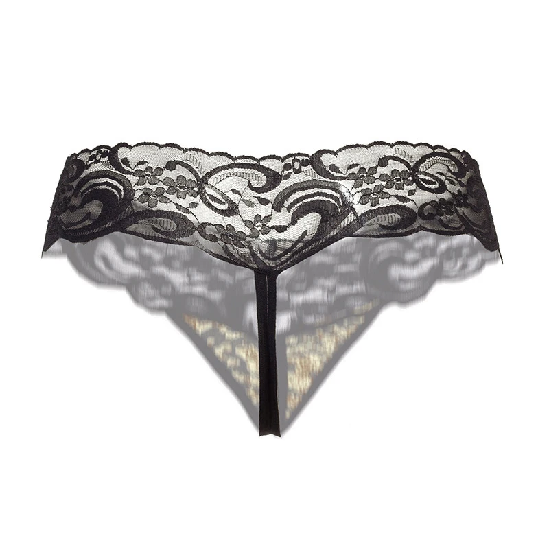 Women Sexy Lingerie Seducive Porn underpants Lace underwear hot erotic Open Crotch Panties Crotchless g-string Leopard print 39 (5)