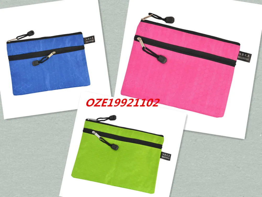 

1PCS Nylon Hexagon Pattern Zipper Closure A5 Paper Document Files Holder Bag