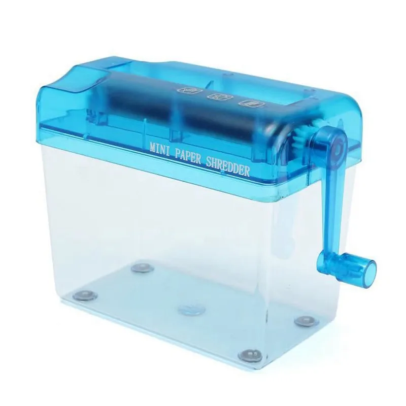 Najtaniej HOT Mini Blue Shredder Crusher Destroyer maszyna do cięcia dokumentów papierowych