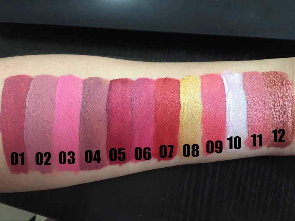 12 colors lipstick