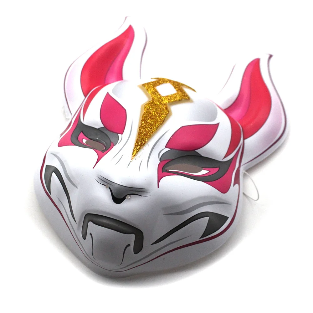

Kitsune Fortnight Mask drift Fox PVC mask battle royale full face halloween party maske costume cat larp role cosplay