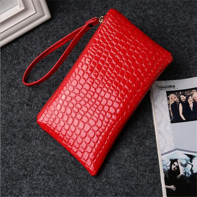 

New Pattern Stone Grain Pattern Long Wallet Solid Take By The Hand Women's Coin Purses & Mobile Phone Bag Wholesale