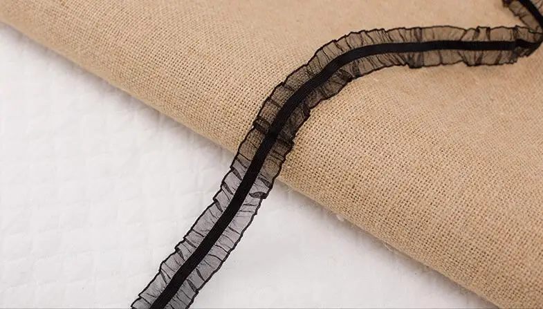 5 Yards White Black Red Organza Ruffle Elastic Lace Trim Stretch Lace Band Clothing and Garment 1.5cm, Lace Fabric, Lace Sewing Accessories, Lace Sewing Supplies, Lace Accessories, Lace Garment Accessories, Clothing Accessories