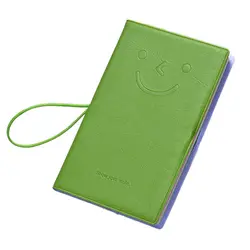 Ретро Ноутбук Memo ежедневно смайлик кожа книга блоки блокноты Pocket Notes зеленый