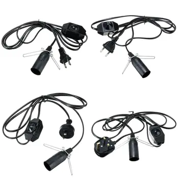 

2M E14 Black Light Bulb Electric Power Cord Holder Adapter Socket for Himalayan Salt Lamp White/Black