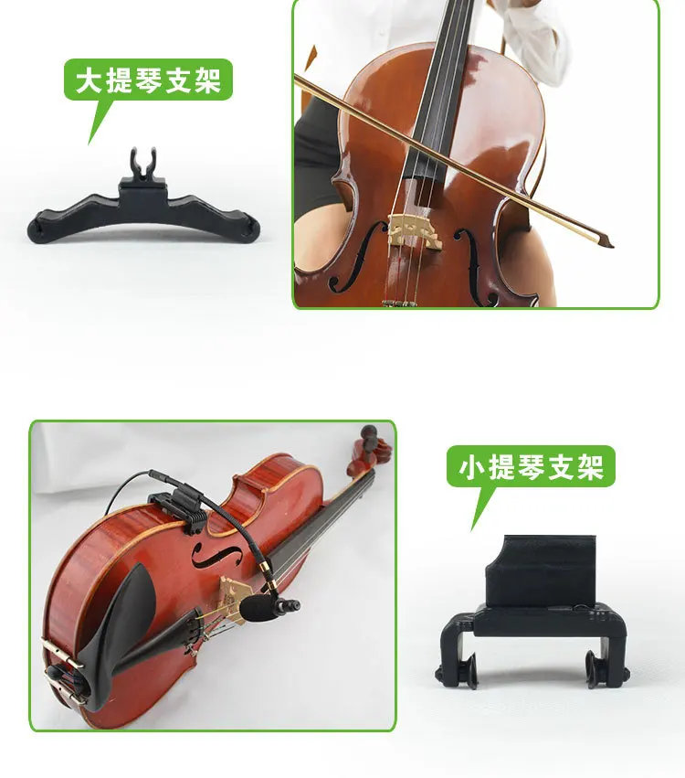 Supercardioid Musical Instrument Microphone with Clips for Cello Violin Guitar Flute Piano Saxophone Suitable Wireless Transmitt
