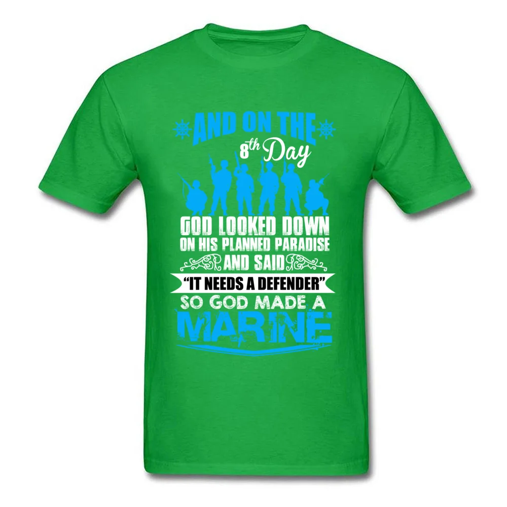 IT NEEDS A DEFENDER Crewneck Tshirts Summer Fall Tops Shirt Short Sleeve Rife Pure Cotton Normal T-shirts Printing Men IT NEEDS A DEFENDER green
