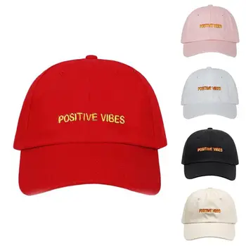 

Positive Vibes Embroidery Baseball Cap Men Women Summer Fashion Dad Hat Hip-hop Caps Summer Hats Casual Sport Caps Wholesale