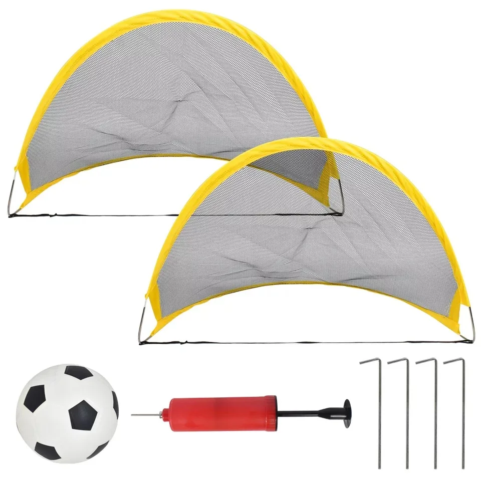 

2Pcs Soccer Football Goal Net Kit Set Foldable Training Goal Net Tent Kids Indoor Outdoor Play Toys
