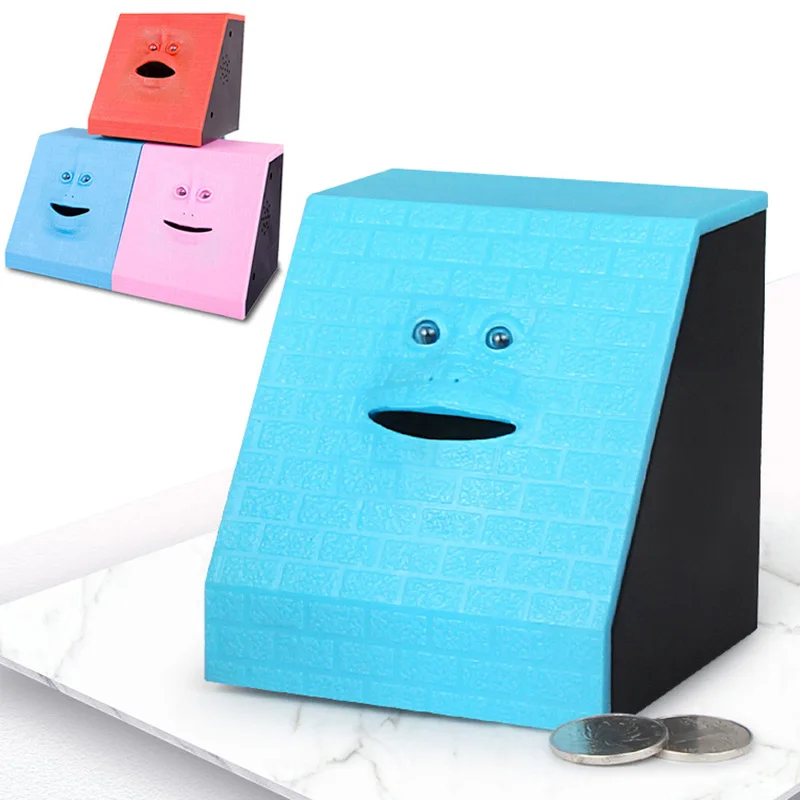 Finger Rock Intellisense Human Face Piggy Bank Toys Chewing Face Bank Coin Money Eating Box Toys