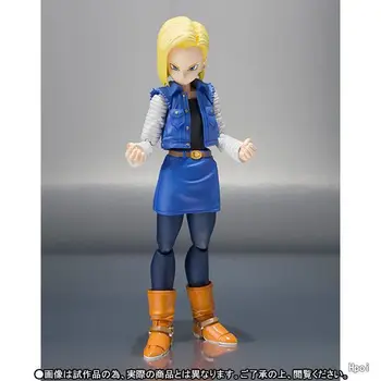 

SHF Dragon ball Z Android No. 18 with Logo and Transport Box BJD Dragonball Action figure Toys 14cm