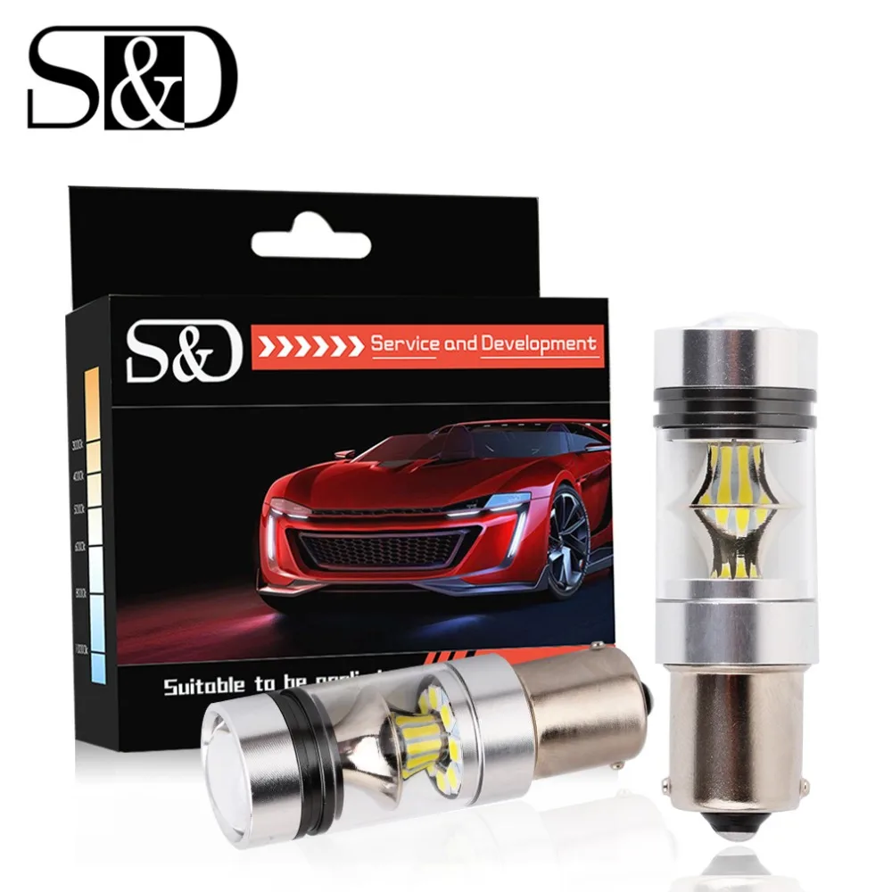 S &amp D 1156 BA15S P21W R5W 1250LM Светодиодная лампа для резервного копирования автомобиля