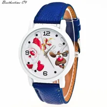 Brothertime C9 New Arrival Cute Christmas Aged Sample Leather-based Band Analog Quartz Vogue Watches #-090 Free Transport Wholesale