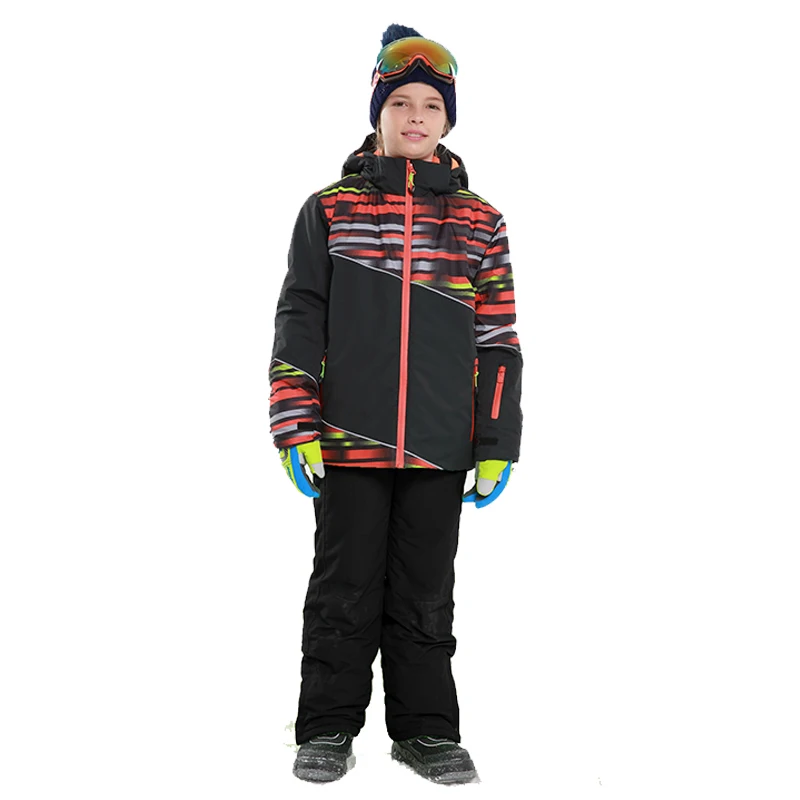 

Dollplus 2019 Boys Ski Set Winter Outdoor Warm Waterproof Ski Jackets Pants Children Clothing Kids Sport Ski Suits for Boys