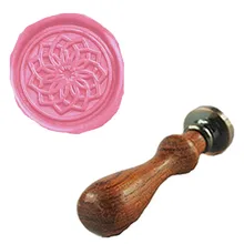 Винтаж причудливый цветок Blossom пользовательские изображение логотипа свадебные приглашения Воск уплотнительное штамп палисандр ручки комплект