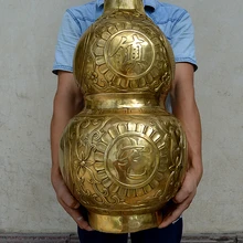 Office для дома защитные-большой 0.75 М эффективным Талисман Защиты Дом Деньги Рисунок ФЭН-ШУЙ тыква бронзовая статуя