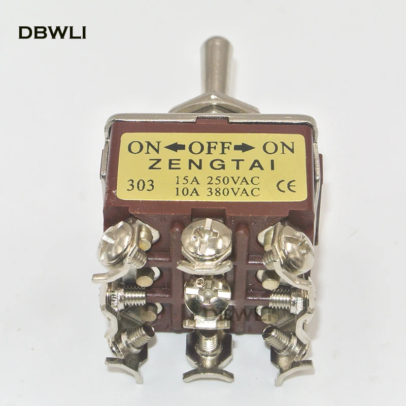 

ON/OFF/ON 3 Positions 9 Screws Self-lock Toggle Switch 3PDT 15A 250V switch