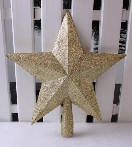 Праздничный блеск блестящие звезды в форме Tooper Рождество елка орнамент Xmas desorration Топ 25 см Вечеринка поставок подарок к празднику