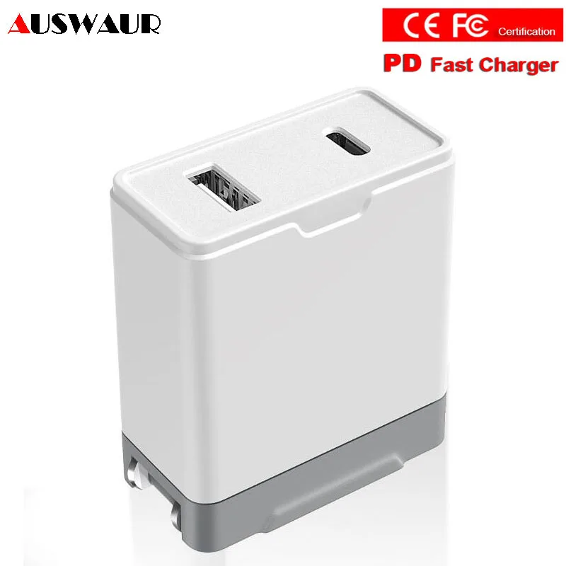 

QC3.0 USB Wall Travel Charger Quick Fast Type-C Universal Mobile Phone Type C PD Charger for Nintendo Switch Macbook Nexus