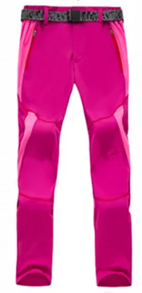 MAZEROUT женские летние рыбацкие брюки походные брюки женские уличные треккинговые размера плюс дышащие быстросохнущие походные брюки 3XL P18 - Цвет: Rosy