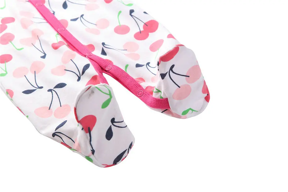 Roupas de Menina Pijamas dos Desenhos Conjunto de Roupas 3 Pcs Bebê Menino Footed Macacão Recém nascidos Confortáveis Animados Impresso Macacão Infantil Romper Meninas 16 Cheap Macaquinho