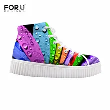 FORUDESIGNS/красочные 3D лист с Для женщин высокая обувь флэтс обувь женские Модные Зимние ботильоны дамские туфли на плоской подошве обувь для девочек