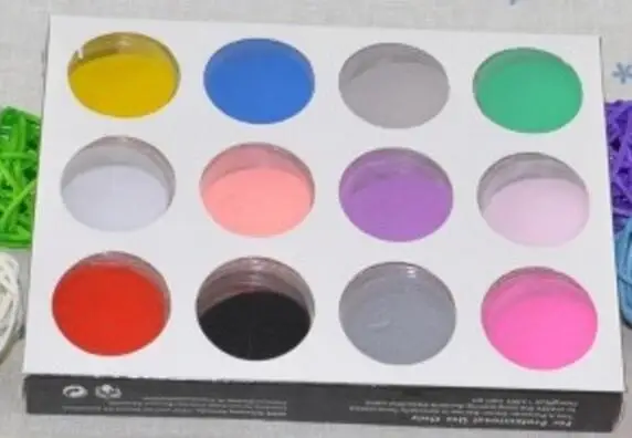 

12 colors Set NAIL ART Acrylic Powder Wholesale big discount drop ship crystal
