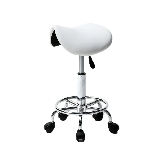 Modern Hydraulic Adjule Swivel Saddle Stool Spa Salon 5 Wheels Modern Hydraulic Adjule Swivel Saddle Stool Spa Salon 5 Wheels Rolling Chair White Us