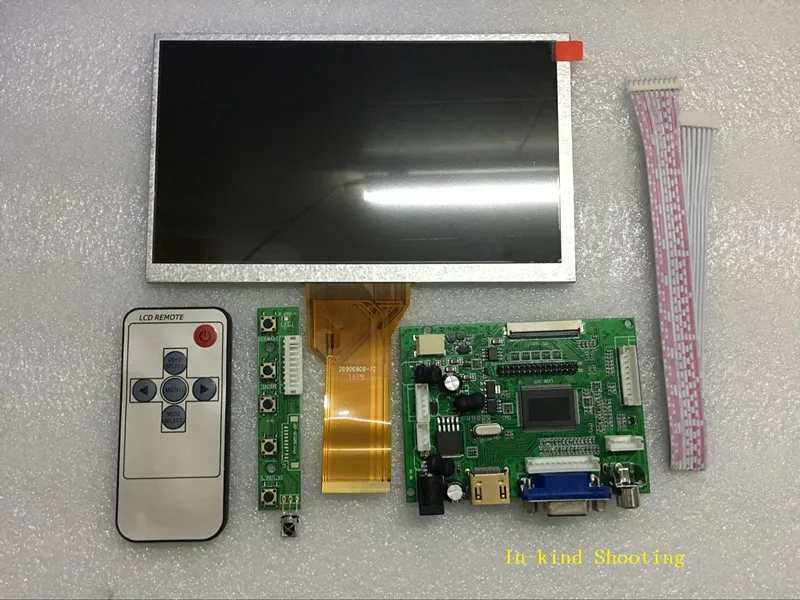 ЖК ttl LVDS плата контроллера HDMI VGA 2AV 50 PIN для AT070TN90 92 94 Поддержка автоматически Raspberry Pi драйвер платы - Цвет: AT070TN94 suite