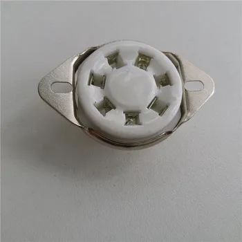 

4pcs ceramic tube socket 7 pin tube socket GZC7-21 silver foot for 6 A 7/6 B 7/6 F 7/6 WC 5/12 A 5 tube amplfier