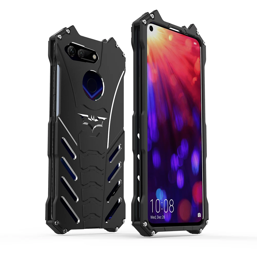 

R-JUST Luxury Metal Aluminum Case For HUAWEI Honor 8 9 10 Lite Batman Design Protection Hard Cover For Honor V20 V10 /Play Case