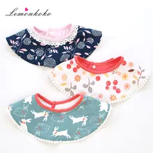 [Lemonkoko] Детские нагрудники, бандана, детское полотенце, бандана для новорожденных, мягкий круглый детский нагрудник, тканевый шарф для кормления