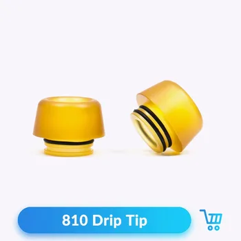 

Quartz Banger 1pc 810 Drip Tip Golden for V8 Baby RDTA Tank Vape Atomizer 810 Mouthpiece Wide Bore E Cigarettes Accessories