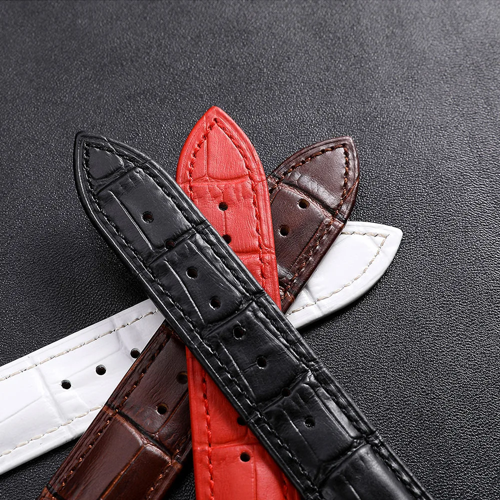 Genuine Leather Watch Strap Watches band 22mm 18mm 14mm 20mm Watchbands Men Women Black Multi Color Accessories Buckle Wristband