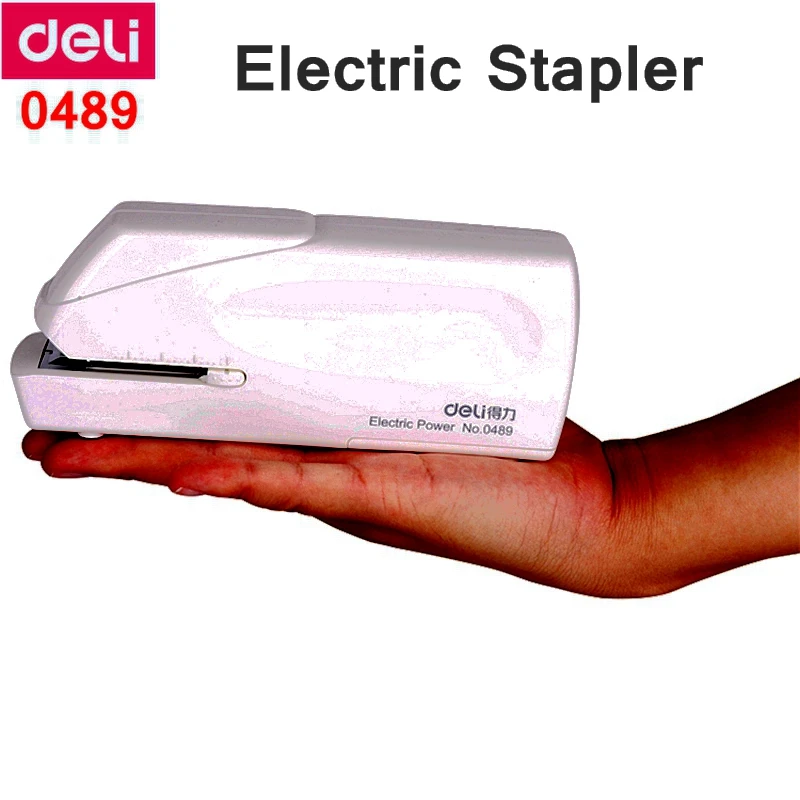 Deli 0489 Electric stapler office student Finance stapler use 24/6 26/6