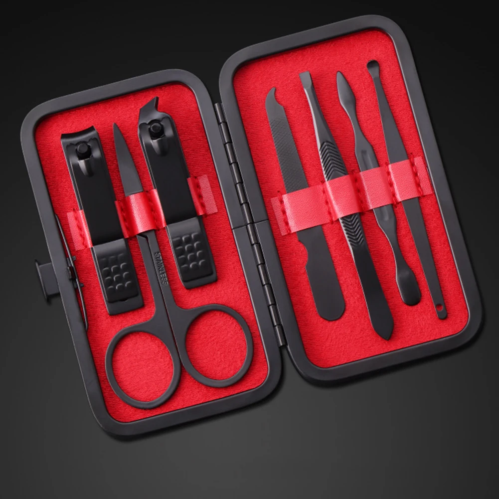 

7pcs/set New Manicure Nail Clippers Pedicure Set Portable Travel Hygiene Kit Stainless Steel Cutter Tool Set