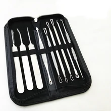 9 шт. профессиональный набор инструментов для удаления черных точек из нержавеющей стали, инструмент для удаления угрей и прыщей